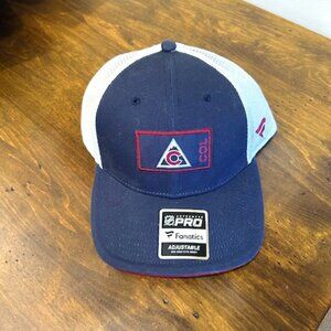 Colorado Avalanche Fanatics Authentic Pro Trucker Snapback Hat- Navy/White